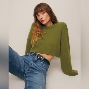 Paloma Cropped Cashmere Crew size xl